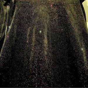 Black velvet sparkle off shoulder mini dress, mid length sleeves